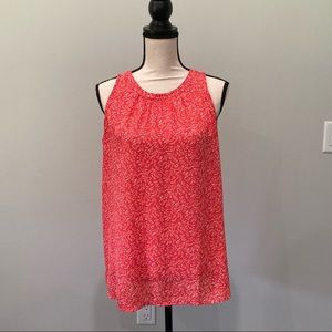 Vine ruched halter shell, M